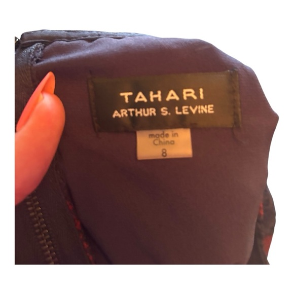 Tahari Navy and Red Dress Size Small (S) - Picture 8 of 8